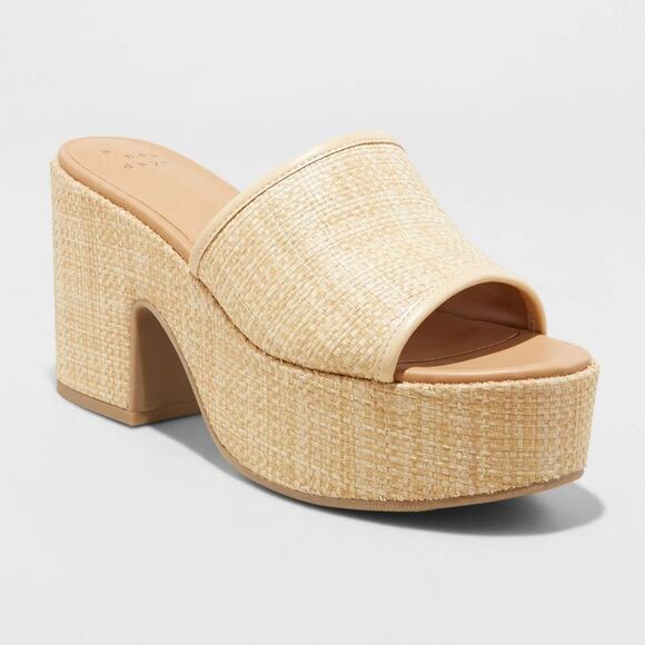 A New Day -  Women's Platform High Heels Dress Memory Beige - Picture 1 of 4